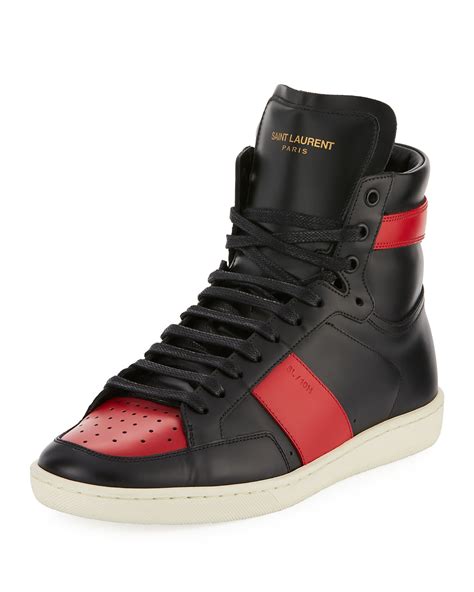 ysl leather high tops|YSL tops for sale.